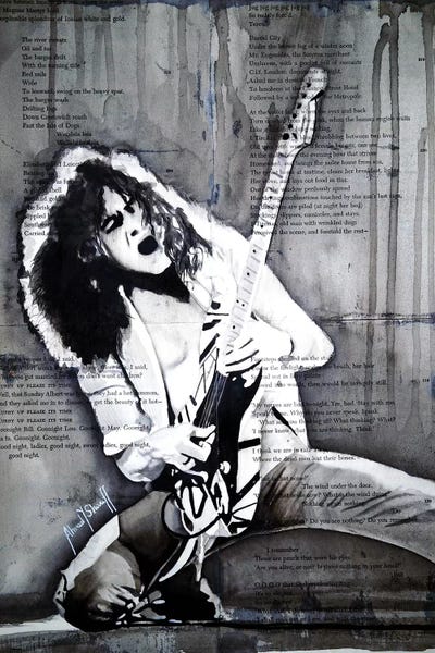 canvas Eddie Van Halen wpap Art print poster